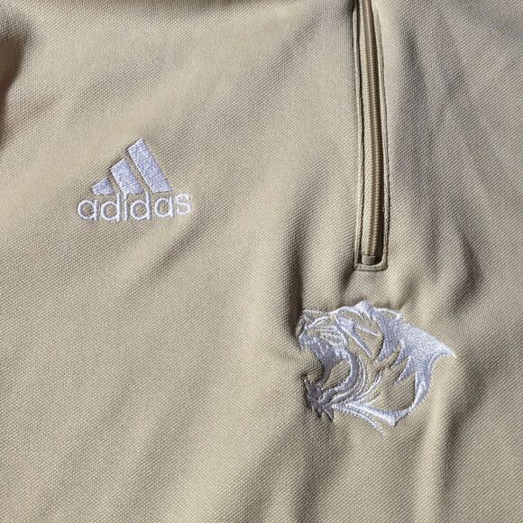 Adidas Women's Climacool Track Jacket 1/4 Zip Pullover Size Medium Pale Yellow - Picture 4 of 6